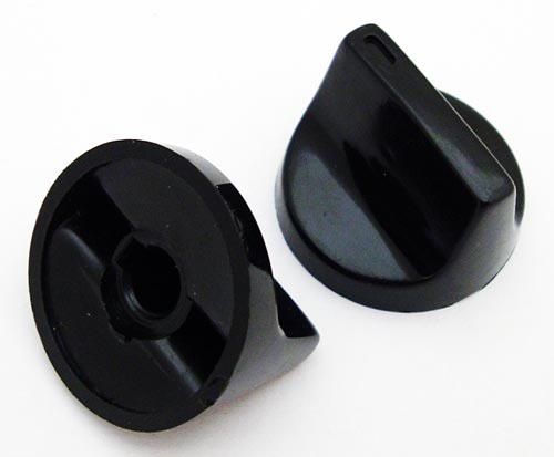 Black Plastic Pointer Equipment Instrument Control Knob