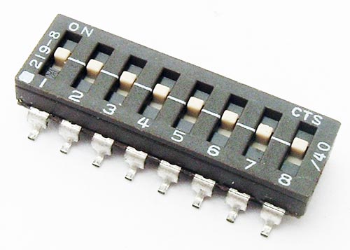 Dipswitch SMD piano 8 positions CTS lot de 6