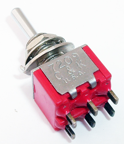 Toggle Switch 5A 120 VAC DPDT C&K Components