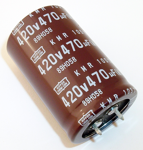 470uF 420V Snap In Radial Electrolytic Capacitor Nippon Chemi-Con EKMR421VSN471MR45S