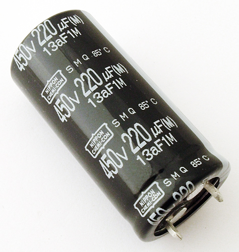 Snap-In Capacitor electrolítico Radial 220µF 450V 105°C ELHS451VSN221MR25S d30x25mm 220uF 