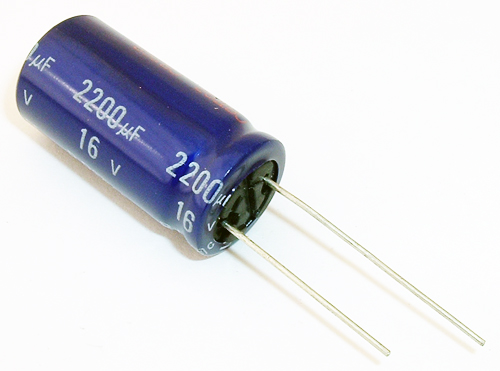 2200 uf 25v Radial Lead Electrolytic Capacitor 2200 Microfarad ufd mfd volt cap