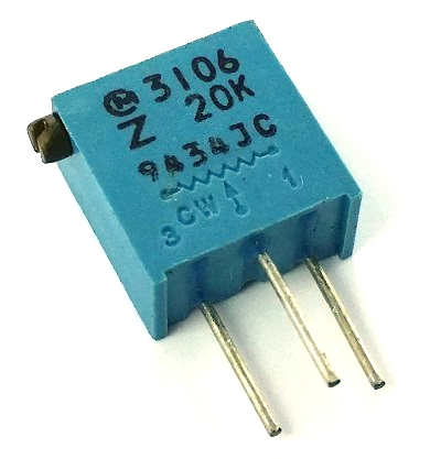 20K ohm Variable Resistor Trimpot  POT3106Z-1-203
