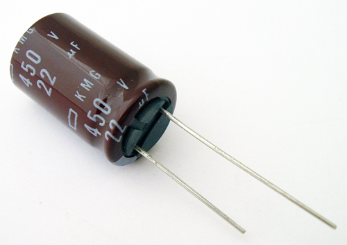 22uF 450V Radial Electrolytic Capacitor Nippon Chemi Con KMG450VB22RM