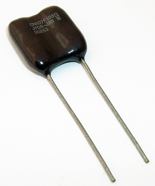 10000pF 500V Radial Dipped Mica Capacitor MIL CDE CMR07F103JPDR