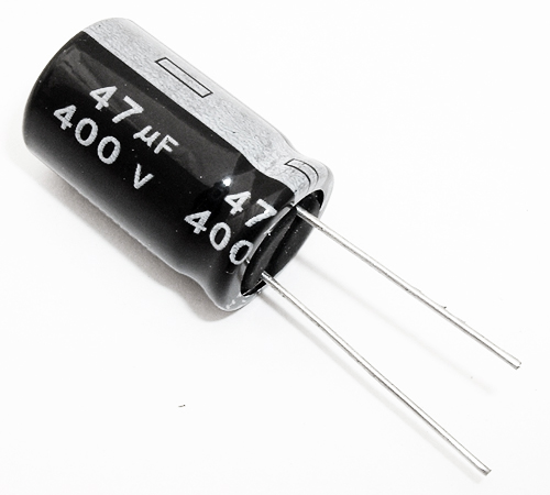 uxcell Aluminum Radial Electrolytic Capacitor with 100uF 400V 105 Celsius Life 2000H 18 x 28mm Black 2pcs 