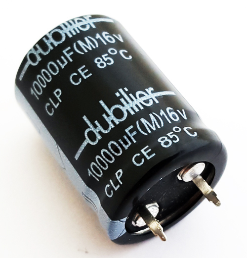 10000uF 16V Snap In Aluminum Electrolytic Capacitor Dubilier CLP10000AC16