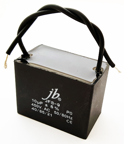 10uF 450VAC Motor Run Metalized Film Capacitor JB Capacitors JFS-9 Series