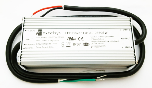 LXC60-0350SW 350mA 60W Constant Current LED Driver Power Supply Excelsys