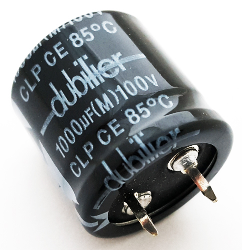 1000uF 100V Snap In Radial Electrolytic Capacitor Dubilier CLP1000BB100