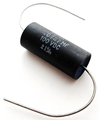 0.0787uF 100V 1&#37; Axial Polypropylene Film Capacitor STK Electronics PS14S0787F100