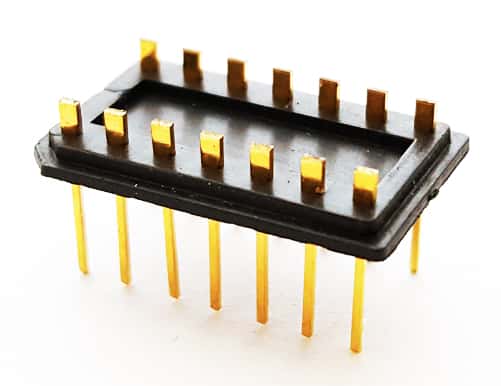Juried Engineering DIP-8 IC Sockets – Machined Round Contact Pins, 2.54mm Pitch – 5 Pieces