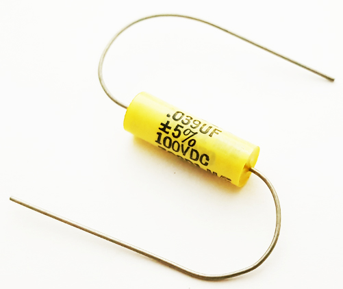 0.039uF 100V 5&#37; Axial Polyester Film Capacitor Vintage 708D1