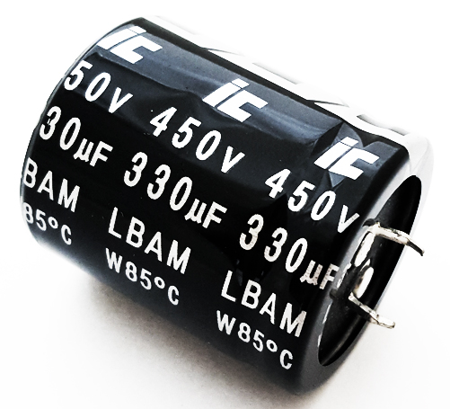 330uF 450V Snap In Electrolytic Capacitor Illinois Capacitor 337LBA450M2EF