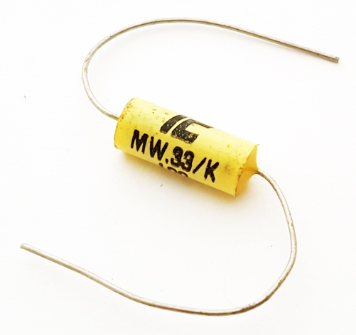 0.33uF 100V 10&#37; Polyester Film Capacitor Vintage Illinois Capacitor MW Series