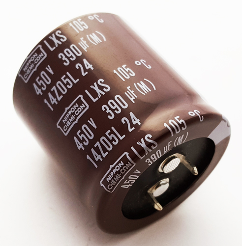 390uF 450V 20&#37; Snap In Radial Electrolytic Capacitor Nippon Chemi Con ELXS451VSN391M