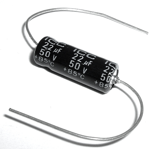 22uF 22 uF 50V Axial Electrolytic Capacitor ICC TDC22M50