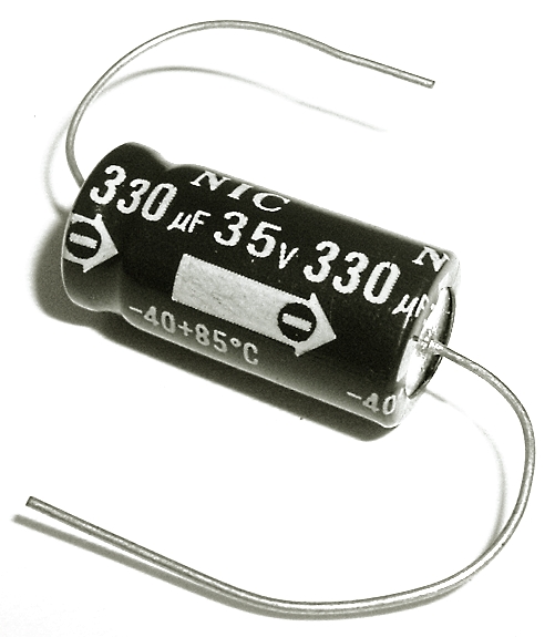 330uF 330 uF 35V Axial Electrolytic Capacitor NIC Components 331M35