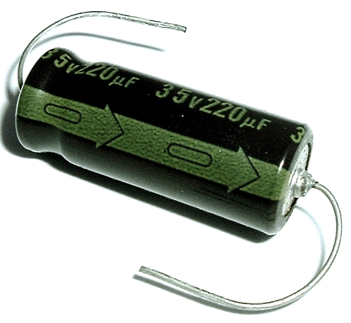 220uF 35V Axial Electrolytic Capacitor United Chemi Con