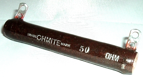 50W 50 Ohm Tubular Wirewound Resistor Ohmite