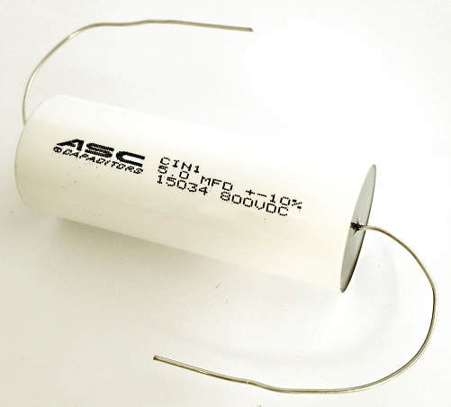 5.0uF 800V 10&#37; Axial Polyester Film Capacitor ASC Capacitors®
