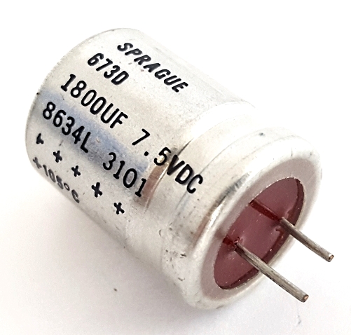 1800uF 7.5V Radial Electrolytic Capacitor Sprague® 673D188H7R5