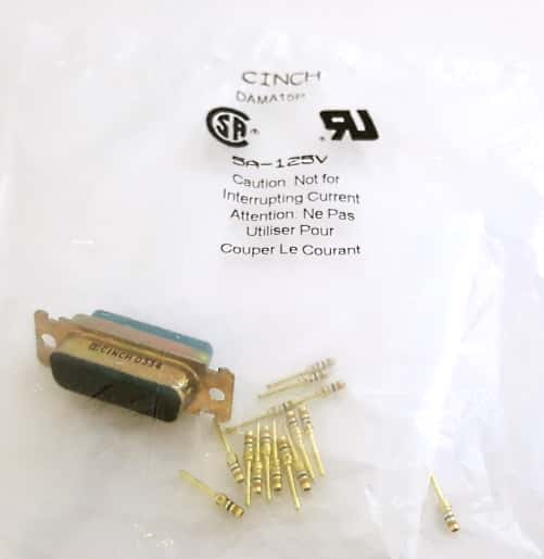 DAMA15P 15 Position D-Dub Connector with Contacts Cinch®