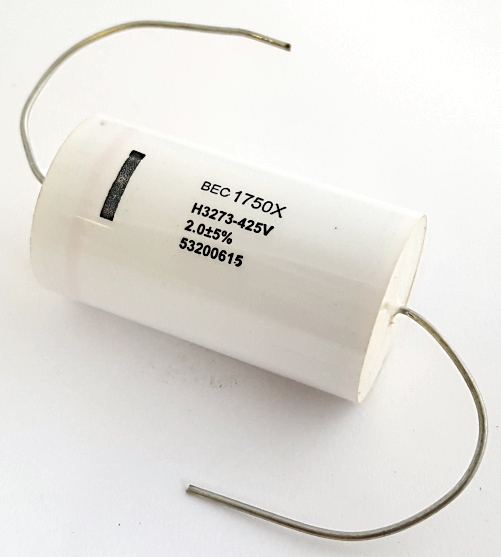 2.0uF 425V 5&#37; Axial Polyester Film Capacitor Electrocube® H3273-425V