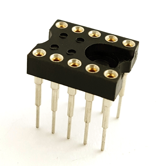 10 Pin Machine IC Socket Elevated Long Pins Samtec® ICS-310-EGT