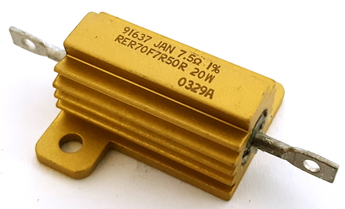 20W 7.5 Ohm 1&#37; Wirewound Resistor Military Vishay Dale® RER70F7R50R