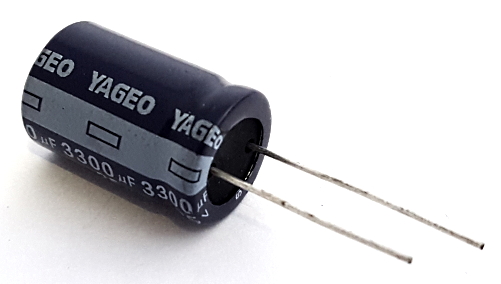 3300uF 25V Miniature Radial Electrolytic Capacitor Yageo® SK025M330B7F-1625