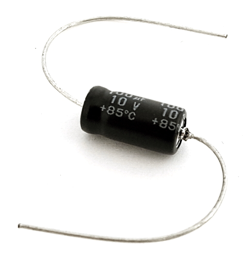 100uF 10V Axial Electrolytic Capacitor International Components® TDC100M10