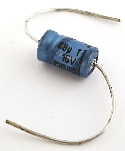 68uF 16V Axial Electrolytic Capacitor Mini Philips® BC Components®