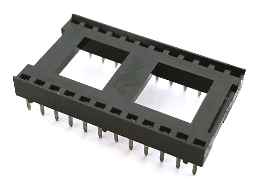 24 Pin Dual Wipe IC Socket Open Frame Robinson Nugent® ICN-246-S5-T