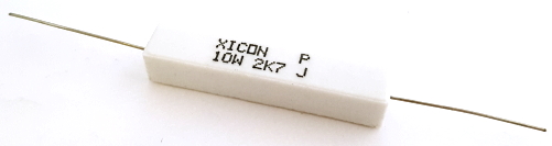 10W 2.7K Ohm 5&#37; Axial Wirewound Ceramic Cement Resistor Xicon® 280-CR10-2&#46;7K-RC