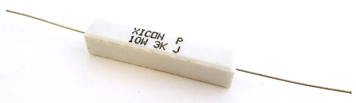 10W 3.0K Ohm 5&#37; Axial Wirewound Ceramic Cement Resistor Xicon® 280-CR10-3&#46;0K-RC