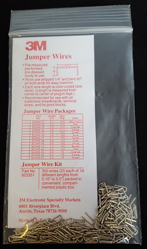 0.1 in. Preformed Jumper Wires Non-Insulated (200&#47;pk) 3M® 923345-01-C