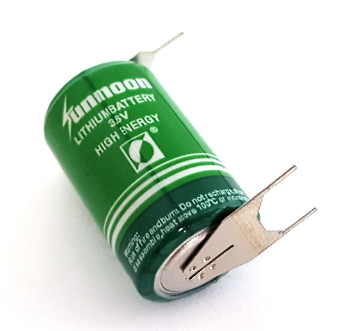 ER14250 3.6V Lithium Thionyl Chloride Bobbin Battery w&#47;Leads Sunmoon®