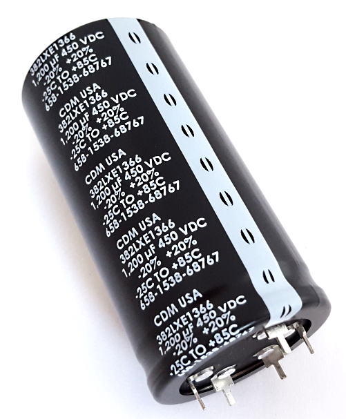1200uF 450V Snap In Electrolytic Capacitor Cornell Dubilier® 382LXE1366