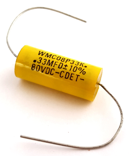 0.33uF 80V 10&#37; Axial Polyester Film Capacitors Cornell Dubilier® WMC08P33K