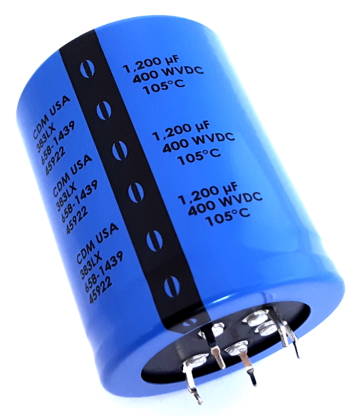 1200uF 400V 105 C Snap In Electrolytic Capacitor Cornell Dubilier® 383LX122M400B062VS