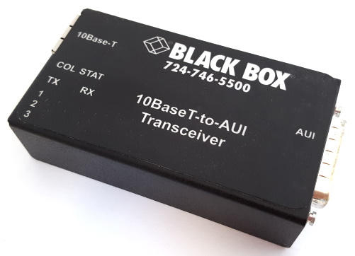 LE180A 10BaseT-to-AUI Transceiver Black Box®