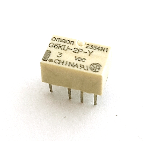 1A 3VDC DPDT Miniature PCB Low Signal Relay Omron® G6KU-2P-Y DC3