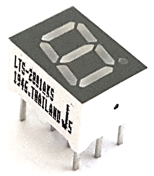 7 Segment 1 Digit LED Numeric Display Yellow Lite-On® LTS-2801AKS