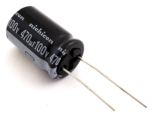 470uF 100V Radial Electrolytic Capacitor Nichicon® UVR2A471MHD