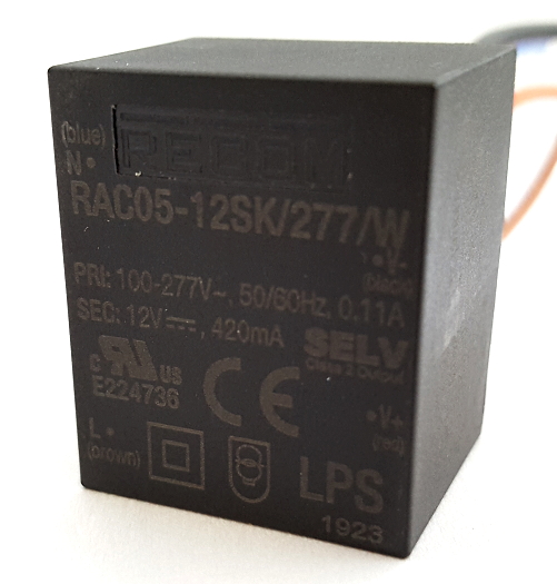 RAC05-12SK&#47;277&#47;W 12V 416mA 5W AC DC Converter Power Module Single Output Recom®