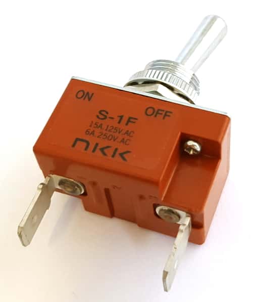 C&K C122-J1-2-S2-05 Rocker Switch – SPST On-Off, Panel Mount, 15A 125VAC, Silver Alloy Contacts