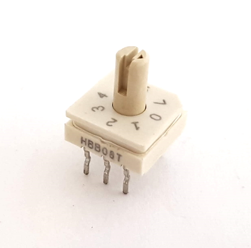 94HBB08T Rotary Dip Switch 8 Position 30mA 30V Grayhill®