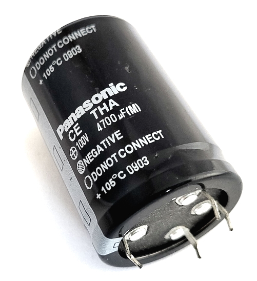 4700uF 100V Snap In Radial Electrolytic Capacitor Panasonic® ECET2AA472