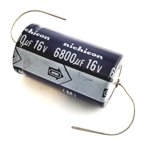 6800uF 16V Axial Electrolytic Capacitor Vintage Nichicon® TVX1C682MCD